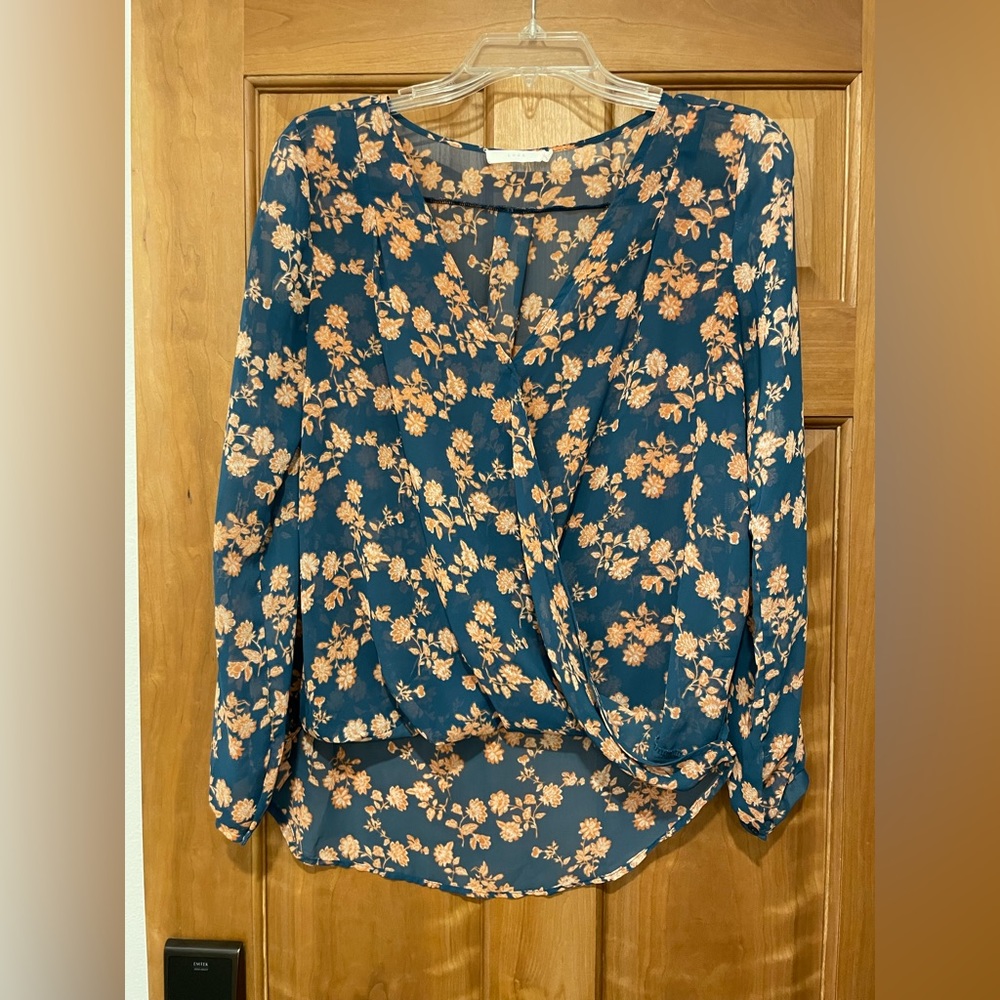 Floral sheer blouse
